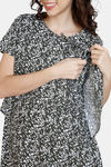 Coucou Maternity Woven Full Length Loungewear Dress With Front Zipper And Discreet Feeding - Hot Fudge — thumbnail 5