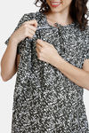 Coucou Maternity Woven Full Length Loungewear Dress With Front Zipper And Discreet Feeding - Hot Fudge — thumbnail 6