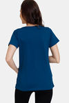 Coucou Cotton Maternity Top With Front Zipper And Discreet Feeding - Estate Blue — thumbnail 3