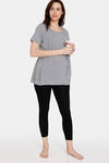 Coucou Bamboo Cotton Maternity & Nursing Top - Front Open Button - Ultimate Gray — thumbnail 4