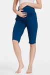 Coucou Cotton Maternity Knee Length Shorts - Estate Blue — thumbnail 2