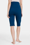 Coucou Cotton Maternity Knee Length Shorts - Estate Blue — thumbnail 3