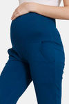 Coucou Cotton Maternity Knee Length Shorts - Estate Blue — thumbnail 5