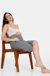 Coucou Cotton Maternity Knee Length Shorts - Frost Grey — thumbnail 4