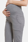 Coucou Cotton Maternity Knee Length Shorts - Frost Grey — thumbnail 5