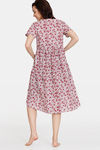 Coucou Maternity Woven Mid Length Nightdress With Discreet Feeding - Redwood — thumbnail 3
