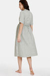 Coucou Maternity Woven Mid Length Nightdress With Discreet Feeding - Viridian Green — thumbnail 3