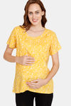 Coucou Maternity Woven Loungewear Top With Discreet Feeding - Primrose Yellow — thumbnail 2