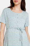 Coucou Maternity Knit Cotton Top - Quiet Green — thumbnail 5