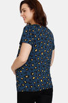 Coucou Bamboo Cotton Maternity Top With Discreet Feeding - Teal — thumbnail 3
