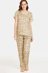 Coucou Maternity Woven Pyjama Set With Discreet Feeding - Vibrant Yellow — thumbnail 2