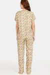 Coucou Maternity Woven Pyjama Set With Discreet Feeding - Vibrant Yellow — thumbnail 3