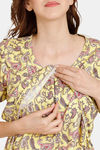 Coucou Maternity Woven Pyjama Set With Discreet Feeding - Vibrant Yellow — thumbnail 7