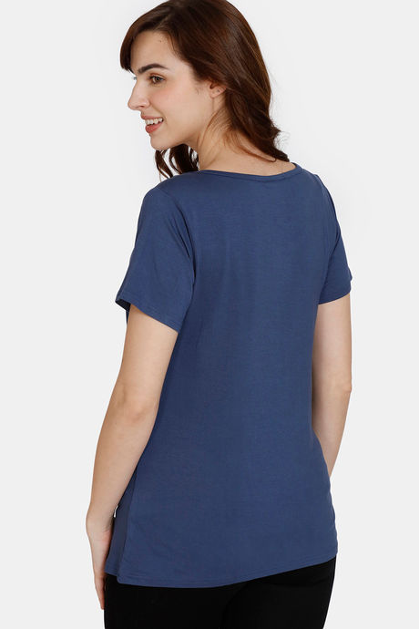 Coucou Maternity Knit Top - Sodalite Blue — image 3