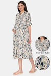 Coucou Maternity Woven Mid Length Nightdress - Tapioca — thumbnail 1