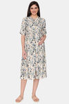 Coucou Maternity Woven Mid Length Nightdress - Tapioca — thumbnail 2