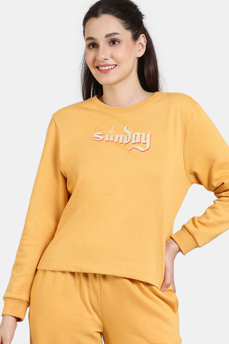 Coucou Fleece Knit Cotton Sweatshirt - Clay — image 2