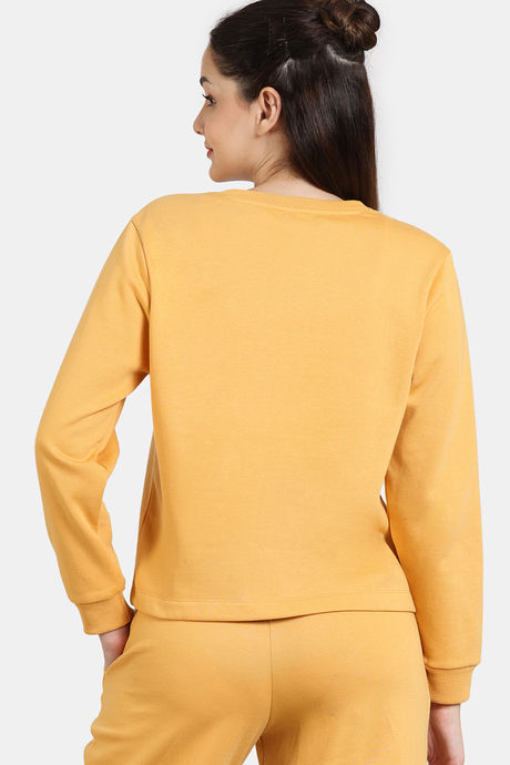 Coucou Fleece Knit Cotton Sweatshirt - Clay — image 4