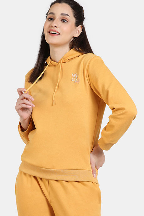 Coucou Fleece Knit Cotton Hoodie Sweatshirt - Clay — image 2