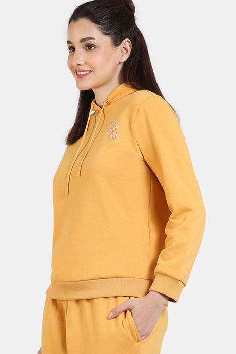 Coucou Fleece Knit Cotton Hoodie Sweatshirt - Clay — image 3