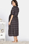 Coucou Maternity Woven Mid Calf Length Loungewear Dress With Front Open Button - Mink — thumbnail 3