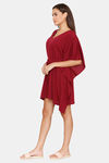 Coucou Knee Length Slip On Poncho With Waist Tie Up - Samba — thumbnail 2