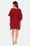 Coucou Knee Length Slip On Poncho With Waist Tie Up - Samba — thumbnail 3