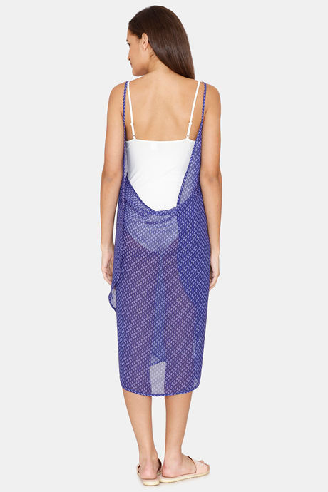 Coucou Knee Length Sarong  - Dazzling Blue Print — image 3