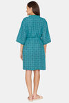 Coucou Above Knee Robe With Tie On - Biscay Green — thumbnail 3