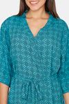 Coucou Above Knee Robe With Tie On - Biscay Green — thumbnail 5