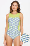 Coucou Slip-On Bodysuit - Lime Punch — thumbnail 1