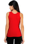 Zivame Stretch Cotton Regular Fit Tank Top- Red — thumbnail 2