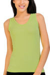 Zivame Stretch Cotton Regular Fit Tank Top- Green — thumbnail 3
