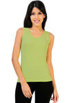 Zivame Stretch Cotton Regular Fit Tank Top- Green — thumbnail 4