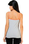 Zivame Stretch Cotton Regular Fit Spaghetti Top- Grey — thumbnail 2