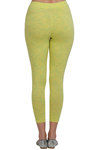 Zivame Cotton Stretch Space Dyed Ankle Length Leggings - Lemon Yellow — thumbnail 3