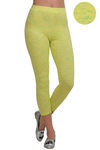 Zivame Cotton Stretch Space Dyed Ankle Length Leggings - Lemon Yellow — thumbnail 5