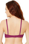 Rosaline Cotton Rich 3-4th Coverage Wirefree Bra- Maroon — thumbnail 2