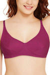 Rosaline Cotton Rich 3-4th Coverage Wirefree Bra- Maroon — thumbnail 3