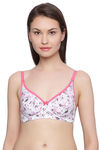 Rosaline Cotton Rich Floral Printed Wirefree Bra- French Rose — thumbnail 4