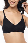 Zivame All Day Comfort Basics Non Padded Wirefree 3-4th Coverage Plunge Bra- Black — thumbnail 3