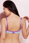 Zivame Cotton Padded 3-4th Coverage Underwired Bra- Aqua Rose Print — thumbnail 2