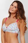 Zivame Cotton Padded 3-4th Coverage Wirefree Bra- Aqua Butterfly Print — thumbnail 2
