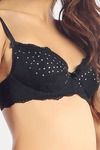 Candyskin Padded Wired Full Coverage Super Support Bra - Black — thumbnail 4