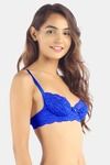 Candyskin Padded Wired Full Coverage Minimiser Bra - Blue — thumbnail 3
