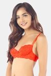 Candyskin Padded Wired Full Coverage Minimiser Bra - Orange — thumbnail 3