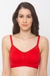 Candyskin Non Padded Non Wired Full Coverage Minimiser Bra - Red — thumbnail 1