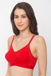 Candyskin Non Padded Non Wired Full Coverage Minimiser Bra - Red — thumbnail 3