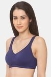 Candyskin Non Padded Non Wired Full Coverage Super Support Bra - Navy Blue — thumbnail 3
