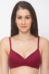 Candyskin Padded Non Wired Full Coverage Super Support Bra - Maroon — thumbnail 1